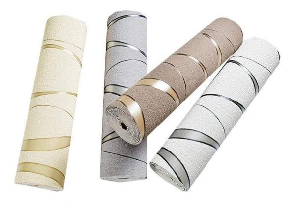Papel Tapiz Hr7715 Lineas Textura Moderno Cafe Dorado 3d - Image 4