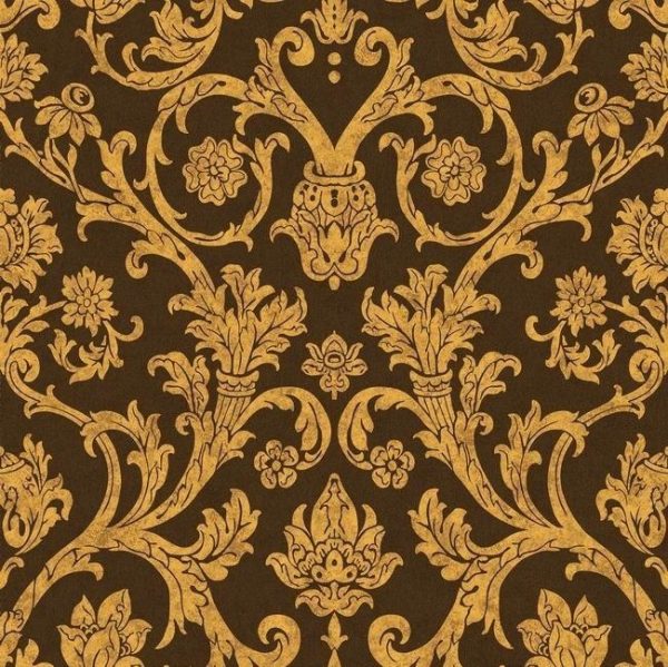 Papel Tapiz Marca Wallpaperdeco Modelo 2080 Metalico Dorado