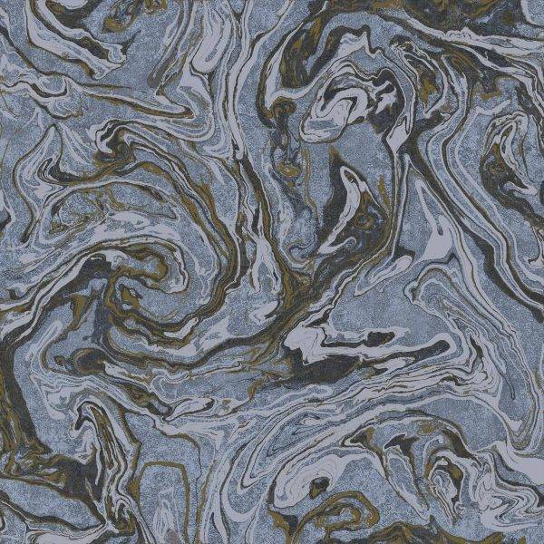 Papel Tapiz 16c8005 5m2 Suede Marmol 3d Gris Plata Dorado