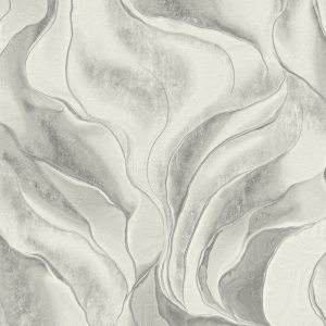 Papel Tapiz Ms170805 Wallpaperdeco Marmol Ondas Gris Claro