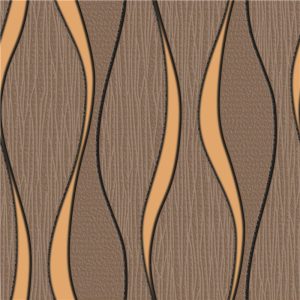 Papel Tapiz Hr7715 Lineas Textura Moderno Cafe Dorado 3d