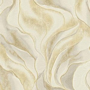 Papel Tapiz Ms170804 Wallpaperdeco Marmol Ondas Beige Gris